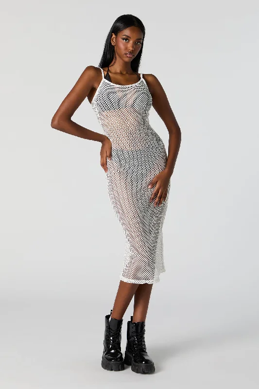 Fishnet Midi Dress Cover Up