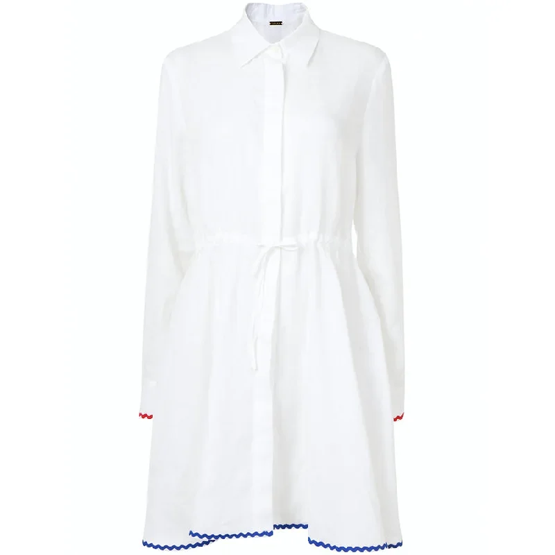 SHORT LINEN DRESS "AMALFI" IN WHITE