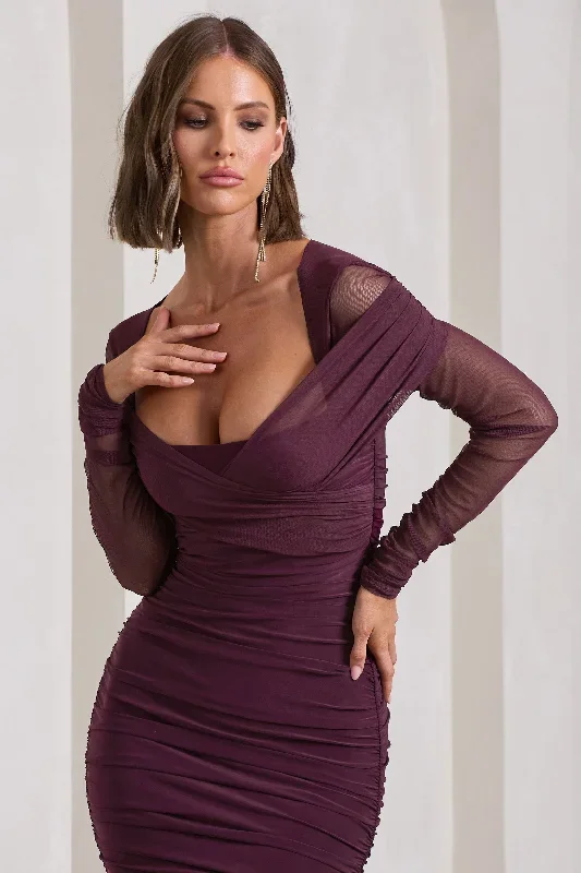 between-the-lines-plum-ruched-mesh-long-sleeved-bodycon-midi-dress-cl130077101