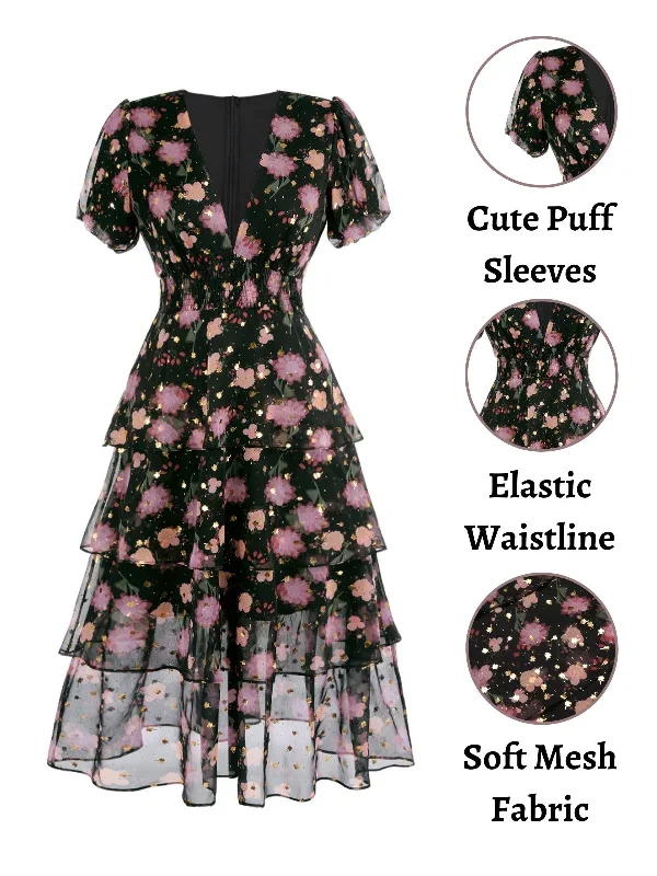 black-1950s-lace-flowers-swing-dress