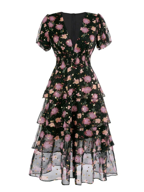 black-1950s-lace-flowers-swing-dress