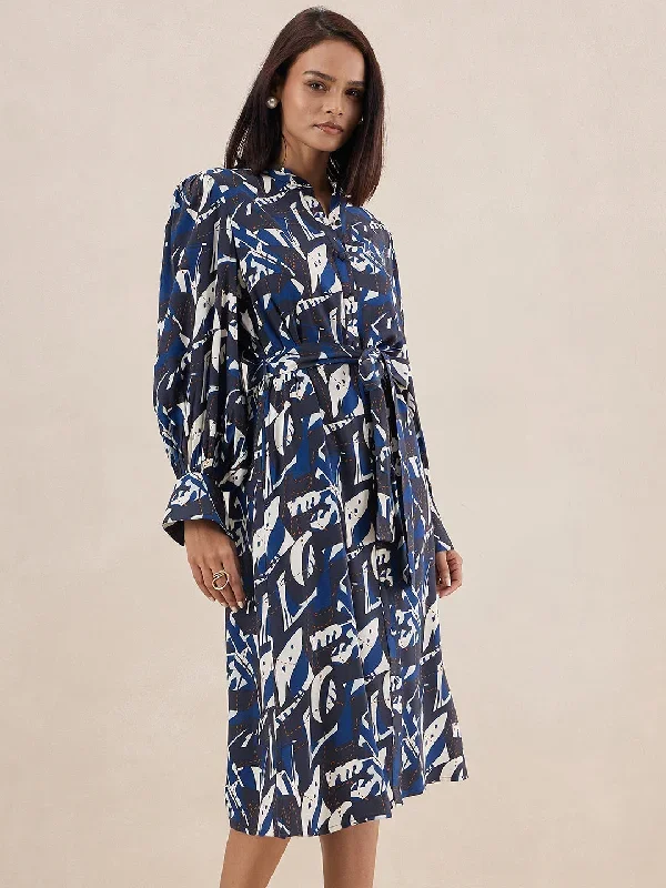 blue-abstract-printed-belted-midi-dress-ff-4905