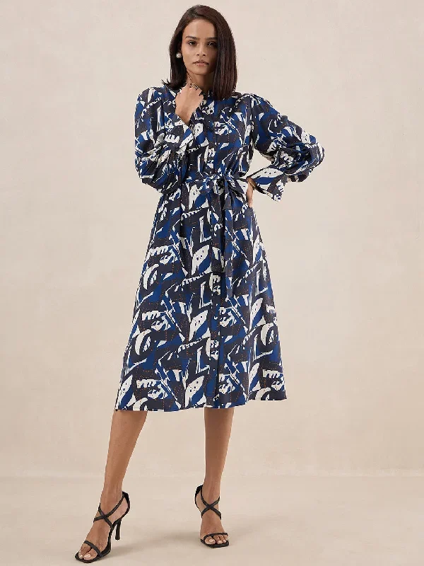 blue-abstract-printed-belted-midi-dress-ff-4905