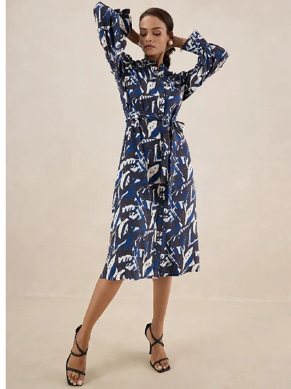 blue-abstract-printed-belted-midi-dress-ff-4905