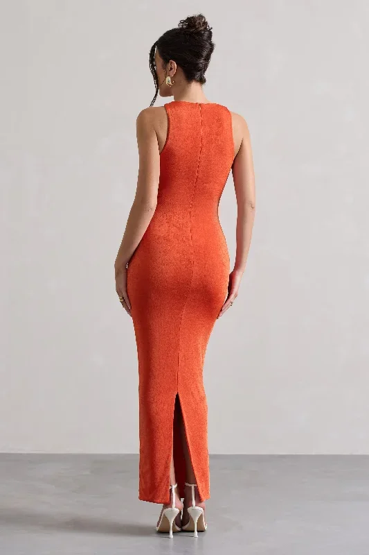 bombshell-orange-high-neck-diamond-ruched-maxi-dress-cl127495209