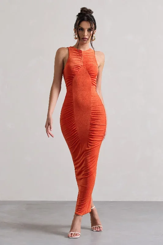 bombshell-orange-high-neck-diamond-ruched-maxi-dress-cl127495209