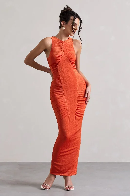 bombshell-orange-high-neck-diamond-ruched-maxi-dress-cl127495209