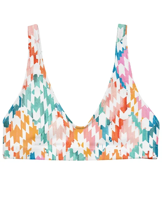 Carnival Ikat Recycled Bikini Top