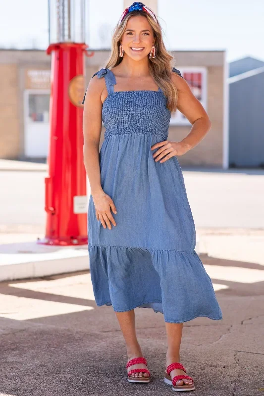 chambray-smocked-with-tie-straps-midi-dress