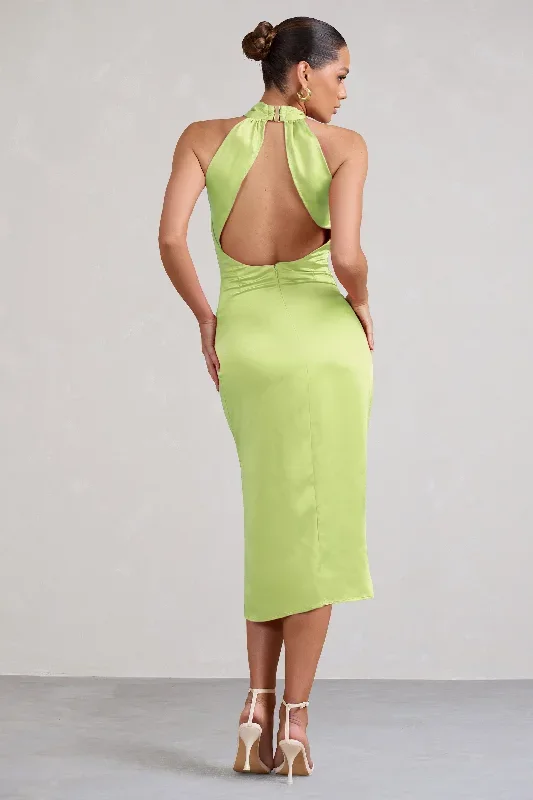 dazzling-lime-cross-over-halter-neck-midi-dress-cl127233009