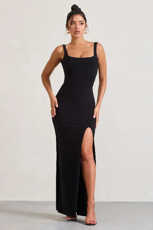 elle-black-square-neck-open-back-split-maxi-dress-cl133020002