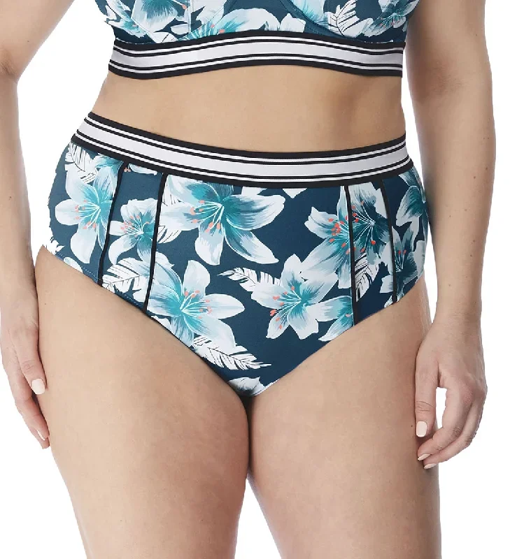 Elomi Island Lily High Leg Sport Band Swim Brief (ES7224)- Petrol