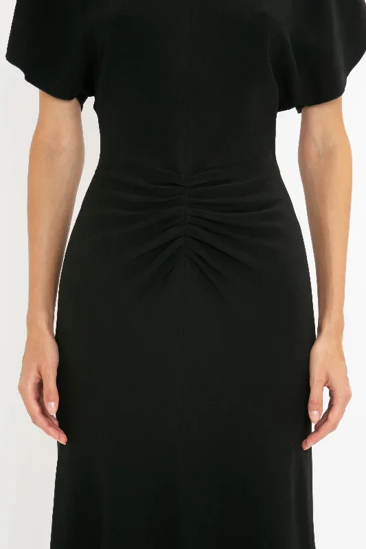 gathered-waist-midi-dress-in-black