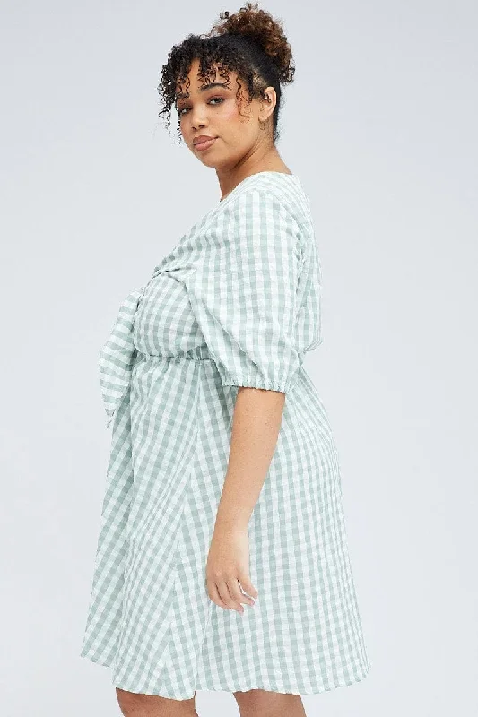 green-check-mini-dress-tie-gingham-puff-sleeve-cdd25322g-35ab-1