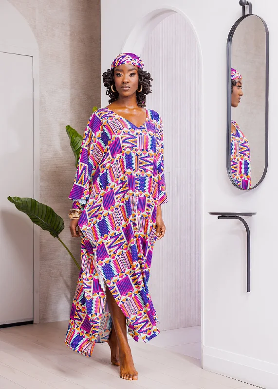 karimah-womens-african-print-kaftan-mint-purple-kente