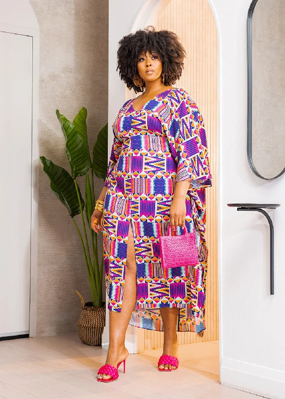 karimah-womens-african-print-kaftan-mint-purple-kente