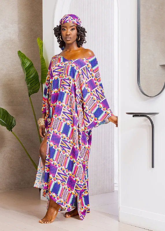 karimah-womens-african-print-kaftan-mint-purple-kente