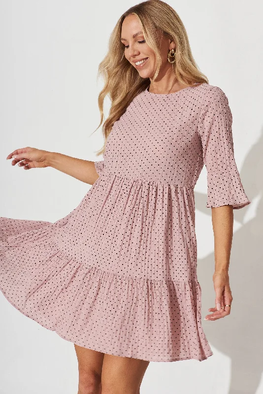 kiyana-smock-dress-in-pink-with-black-dot