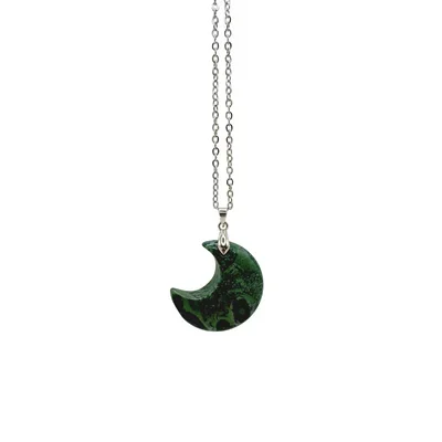 Large Moon Gemstone Necklace