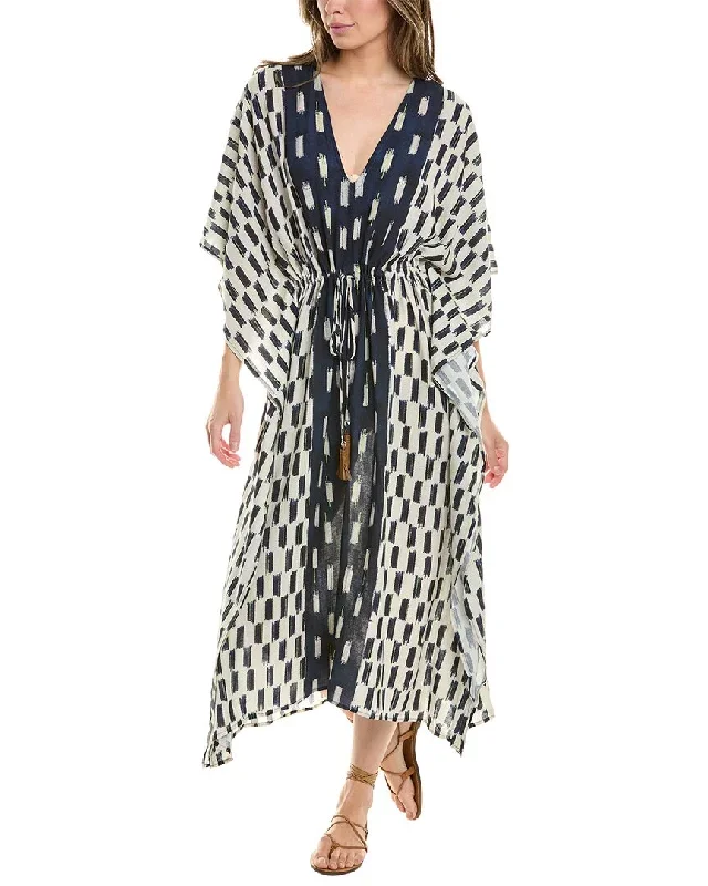 Lenny Niemeyer Waist Tied Linen-Blend Kaftan