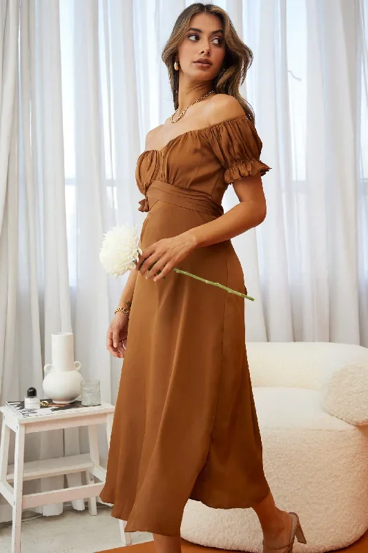 linka-off-shoulder-tie-back-midi-dress-chocolate