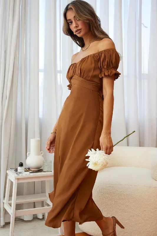 linka-off-shoulder-tie-back-midi-dress-chocolate