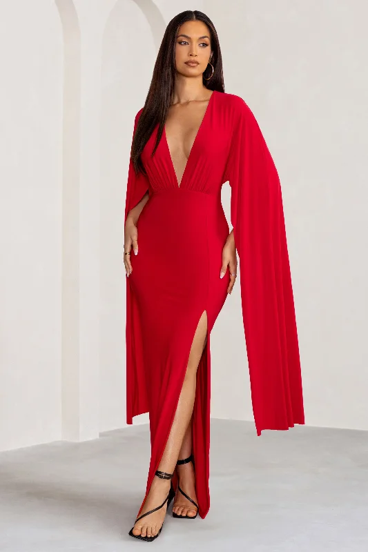 maggie-red-plunge-neck-maxi-dress-with-cape-sleeves-and-thigh-split-cl129262004