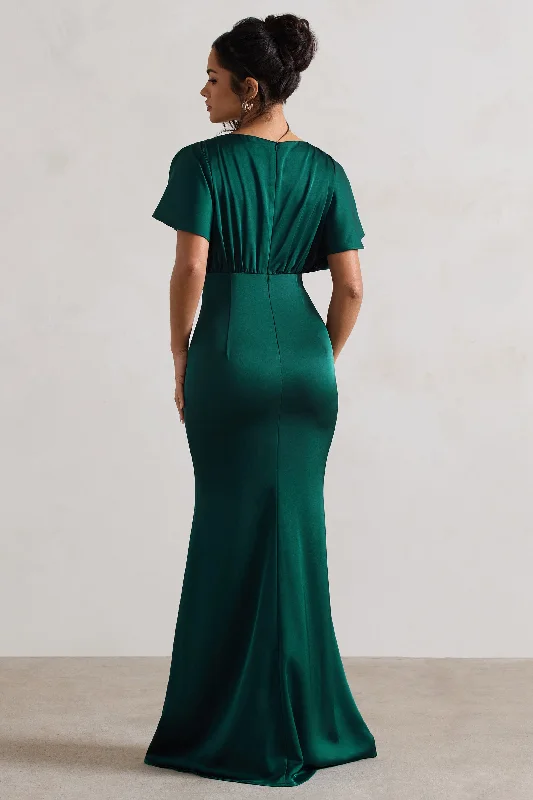 marisa-dark-green-satin-v-neck-flutter-sleeve-maxi-dress-cl129974102