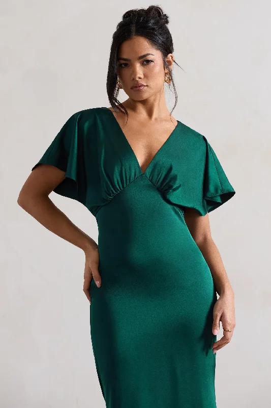 marisa-dark-green-satin-v-neck-flutter-sleeve-maxi-dress-cl129974102