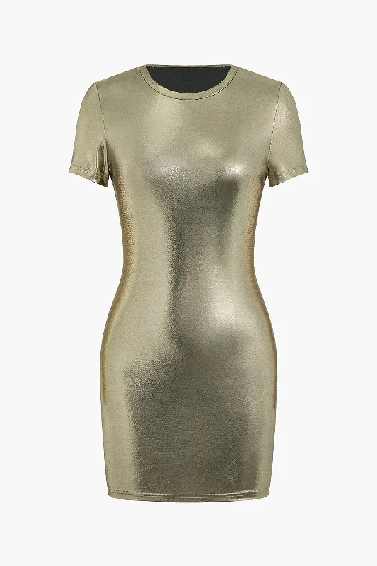 Metallic Mini Dress