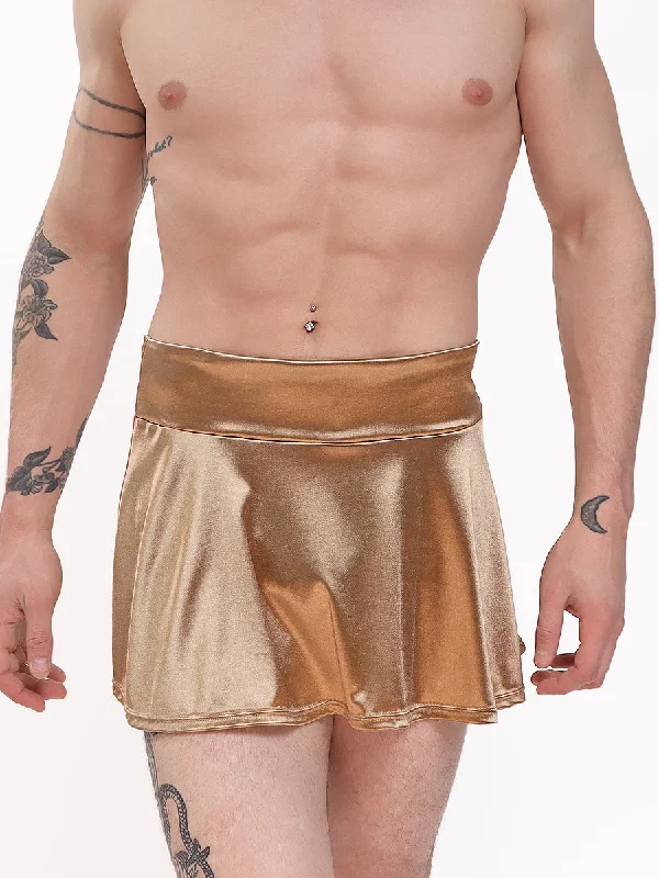 mens-gold-satin-skirt