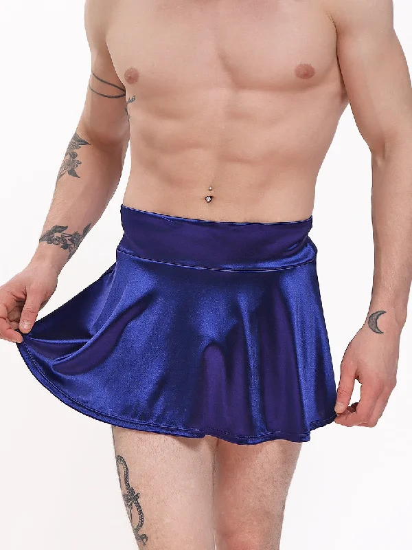 mens-navy-blue-satin-skirt