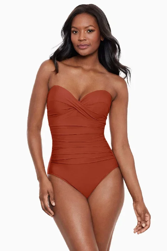 Rock Solid Madrid Bandeau One Piece Swimsuit