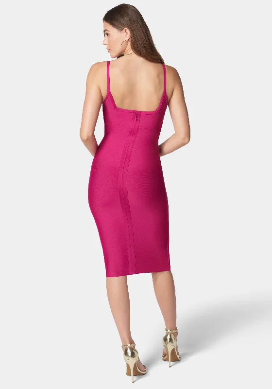 mooth-bandage-square-neck-midi-dress-fuschia