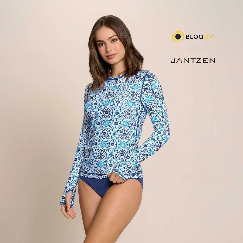 MOROCCAN TILES 24/7 SWIM RASH GUARD TEE