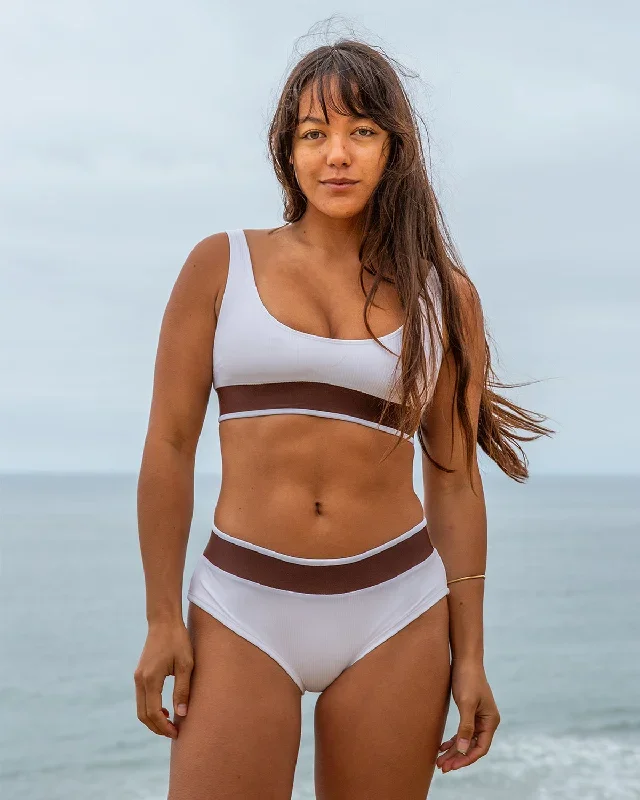 Naya Bikini Top - White Rib