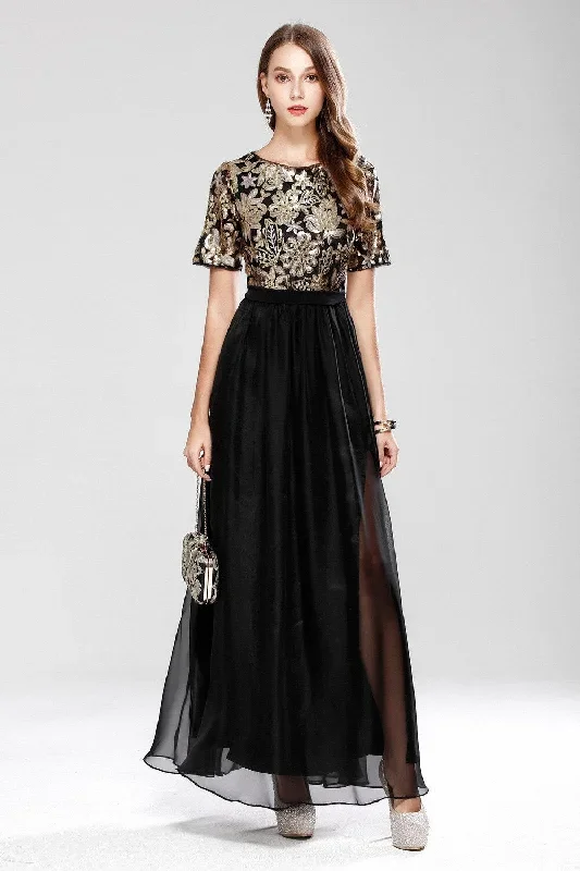 new-arrival-womens-o-neck-short-sleeves-sequined-patchwork-fashion-long-party-prom-elegant-maxi-dresses