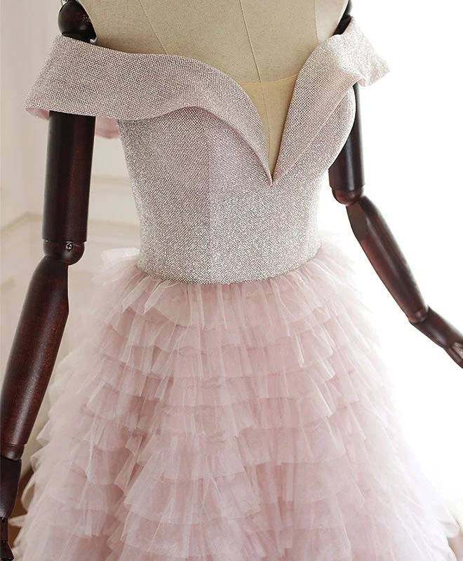 pink-sweetheart-off-shoulder-tulle-long-prom-dress-pink-evening-dress