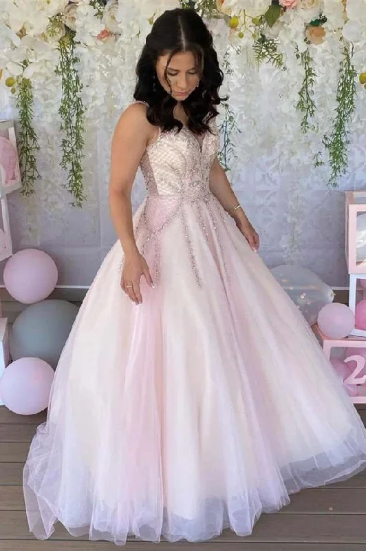 pink-tulle-beaded-sleeveless-a-line-prom-dress