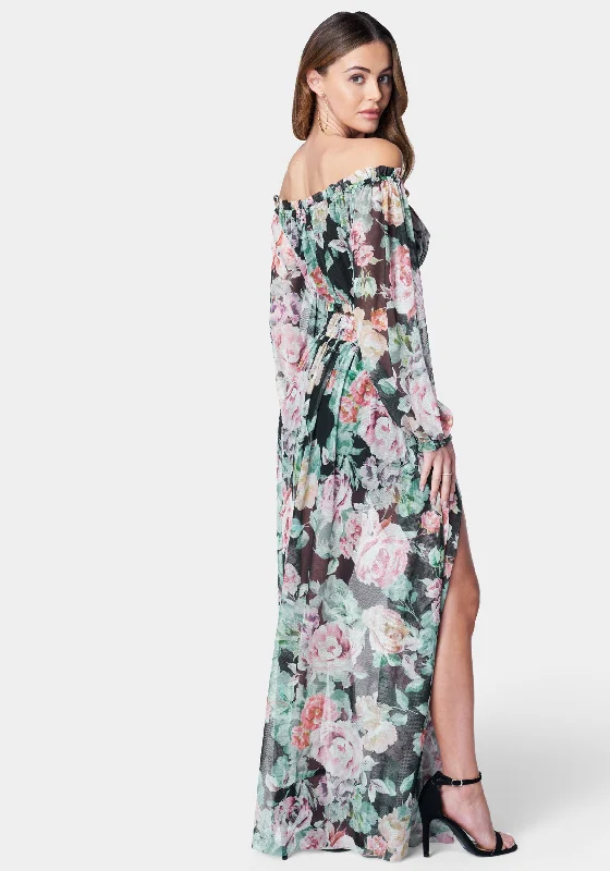 printed-mesh-two-piece-dress-fresh-blooms