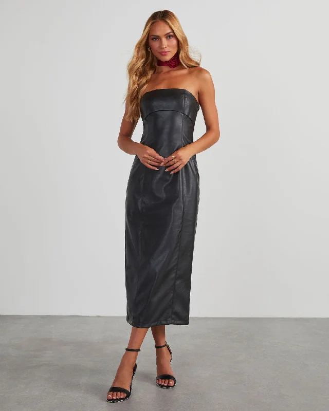 reeva-strapless-faux-leather-midi-dress