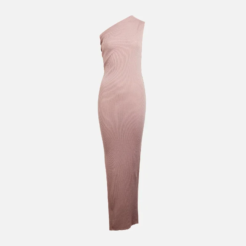 Rick Owens Ribbed One Shoulder Dress - Pink