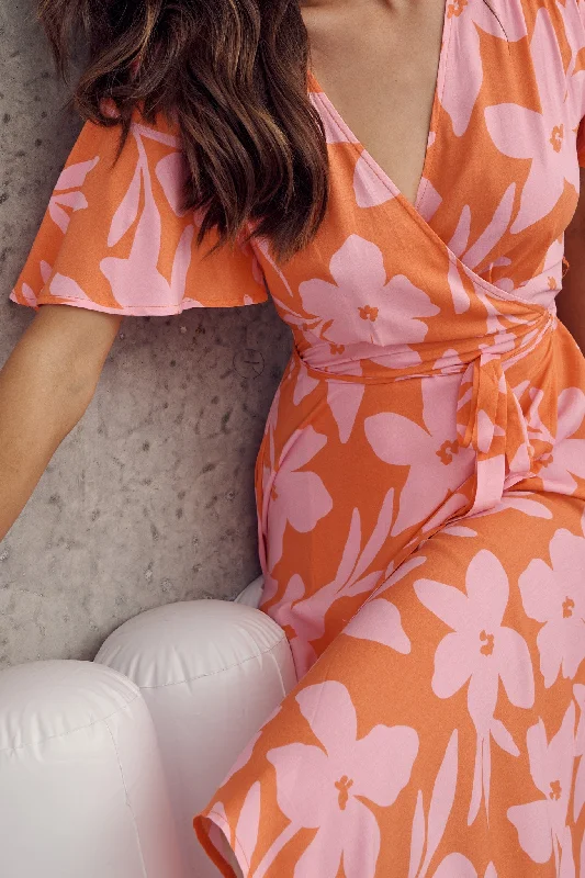 sanctuary-midi-wrap-dress-in-orange-and-pink-floral