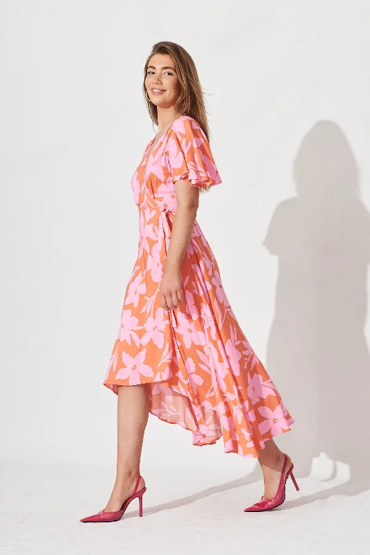 sanctuary-midi-wrap-dress-in-orange-and-pink-floral