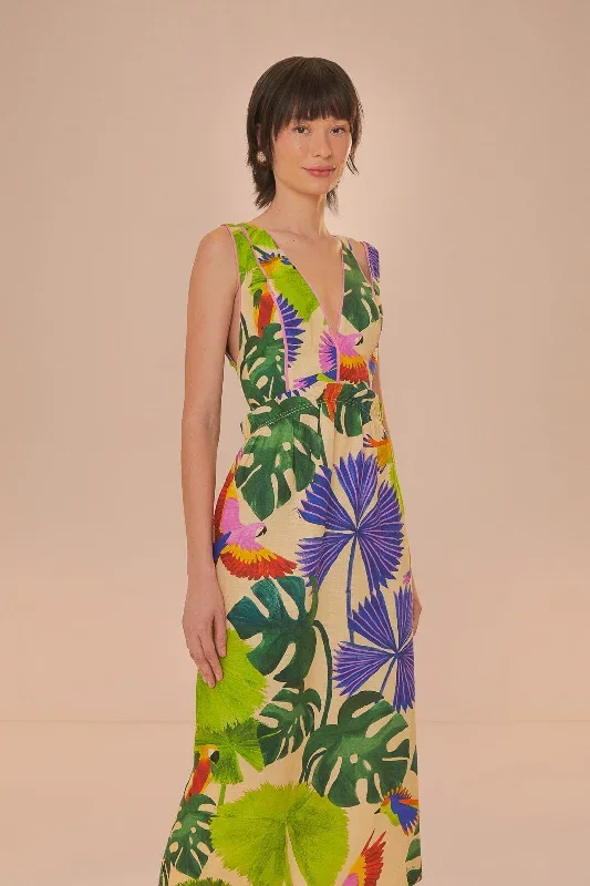 sand-macaw-jungle-v-neck-midi-dress