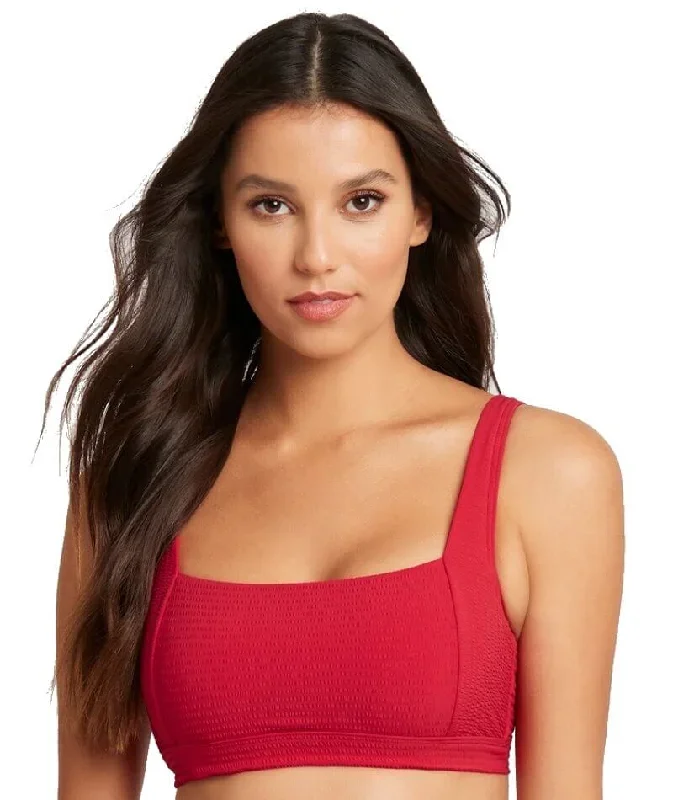 Sea Level Messina Square Neck B-DD Cup Bikini Top - Red