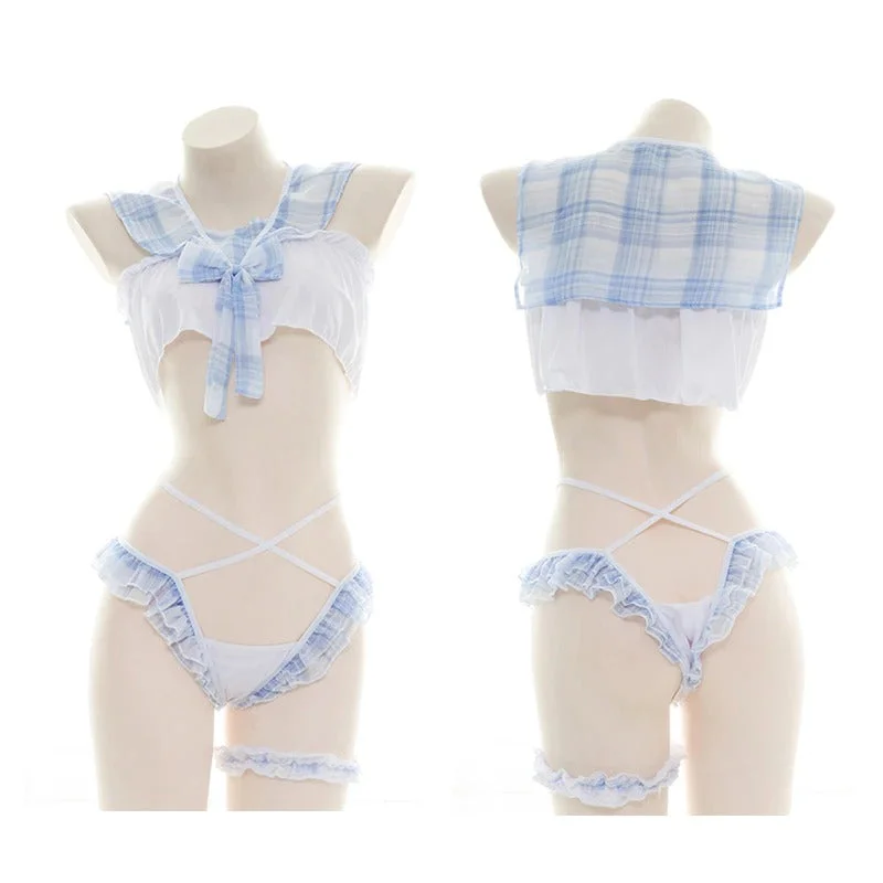 Sissy Olga Plaid Bikini Set - Unleash Your Feminine Essence