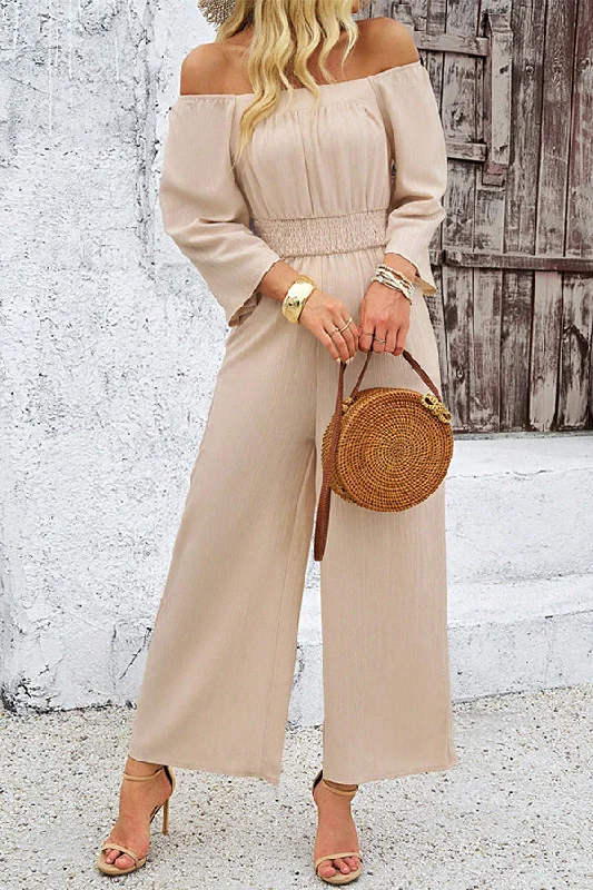 solid-color-square-neck-smocked-casual-jumpsuit