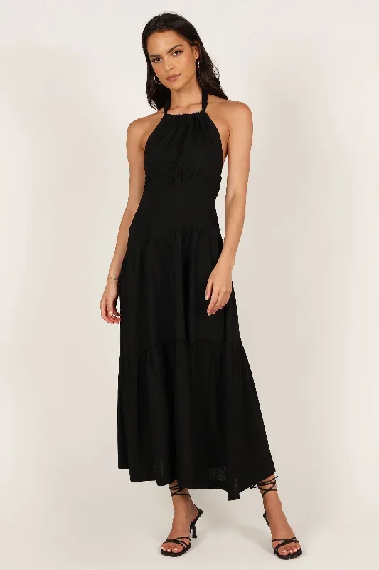 Stefani Midi Dress - Black