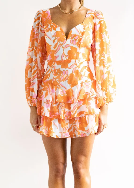 stilla-mini-dress-orange-flowers